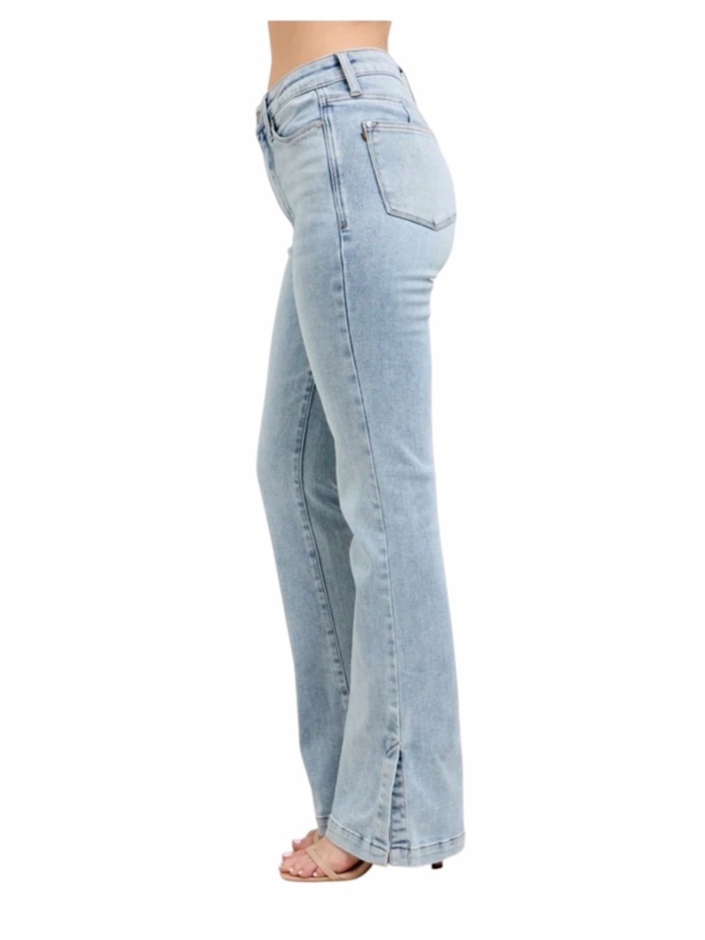 Judy Blue Tummy Control Vintage Wash Side Slit Slim Boot Jeans New with Tags - Picture 3 of 14